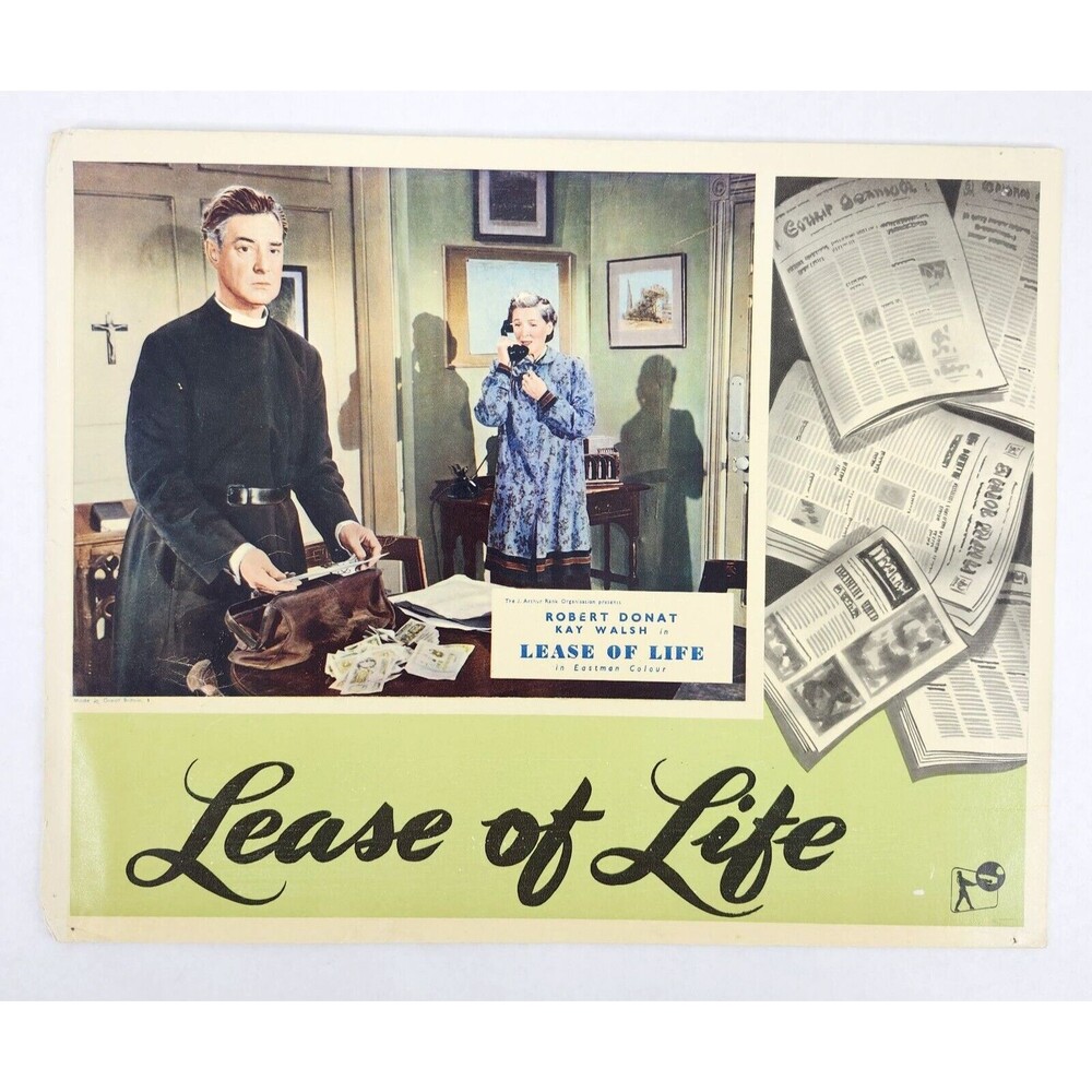 Lease Of Life 1954 Original Lobby Card Movie Poster Robert Donat Kay Walsh UK